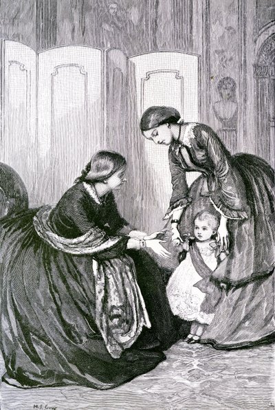 Kuningatar ja hänen pieni pojanpoikansa Preussin prinssi Wilhelm, n. 1880 tekijältä Mary L. Gow