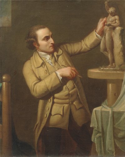 Joseph Nollekens (1737-1823) n. 1770-71 (öljy kankaalle) tekijältä Mary Moser