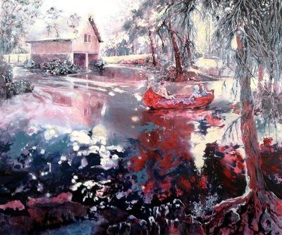 Elvaston venevaja ja järvi tekijältä Mary Smith