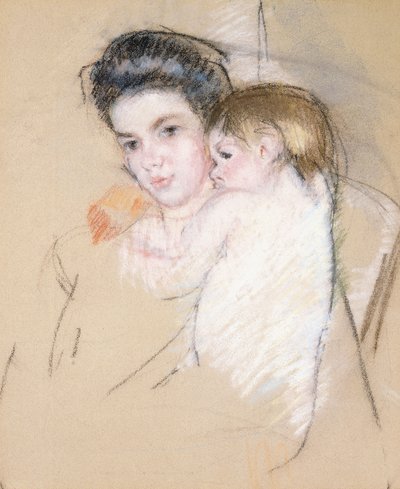 Äiti ja alaston lapsi, tekijältä Mary Cassatt