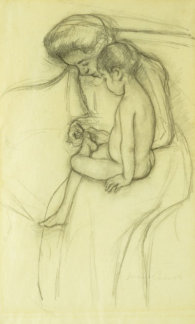 Jalkahoito, n. 1908 tekijältä Mary Cassatt