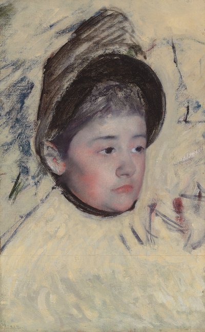 Nainen konepellillä, n. 1889 tekijältä Mary Cassatt