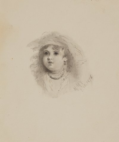 Nimetön lapsen pää, 1876. tekijältä Mary Vaux Walcott