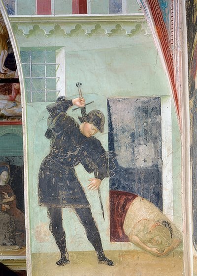 Johannes Kastajan pään mestaus. 1435 tekijältä Tommaso Masolino da Panicale