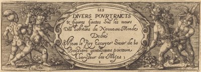 Les divers pourtraicts et figures I (Title Page) tekijältä Master AD