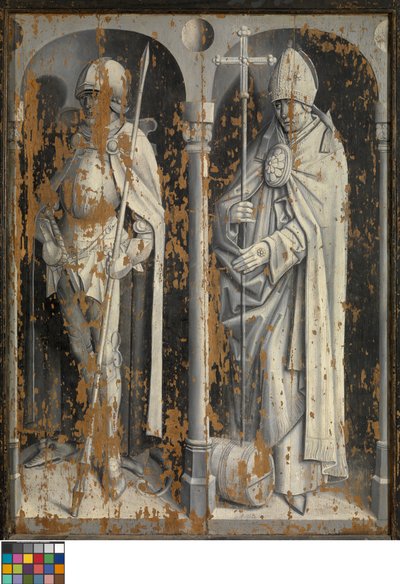 Exterior of the Legend of St. George, n. 1500-10 (öljy paneelissa) tekijältä Master Bruges