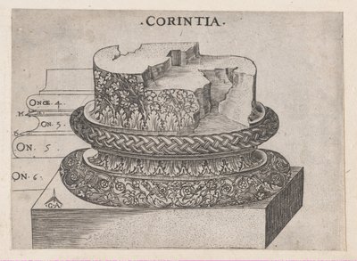 Rooman loiston peili: Korintin pohja, n. 1537, n. 1537 tekijältä Master GA