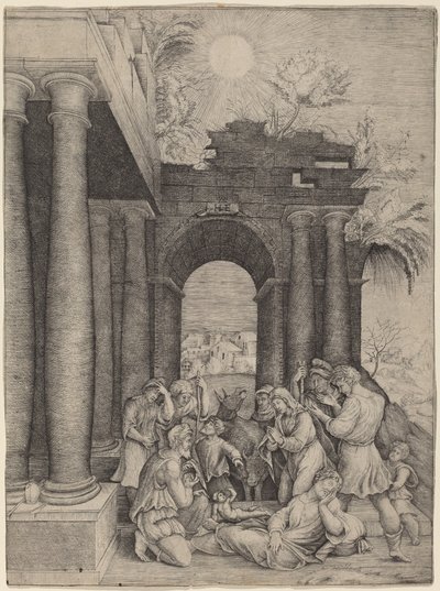Paimenten palvonta tekijältä Master HFE after Domenico Beccafumi