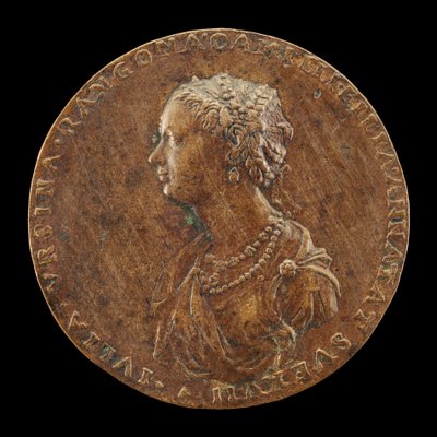 Giulia Orsini, 1537-1598, Baldassarre Rangonin vaimo c. 1554 [kannepuoli], 1554. tekijältä Master IAC. URB.