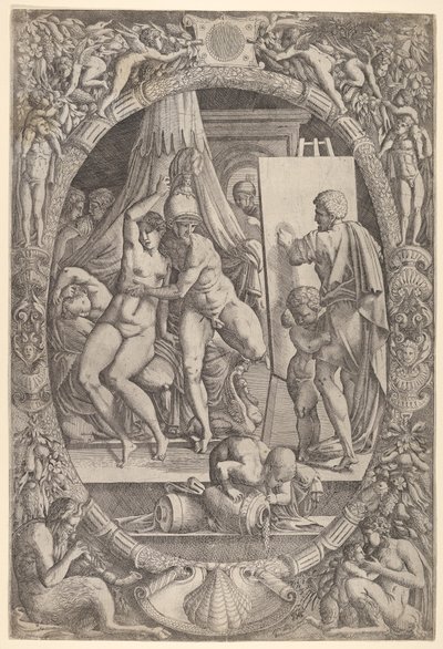 Apelles maalaus Alexander ja Campaspe. tekijältä Master IQV