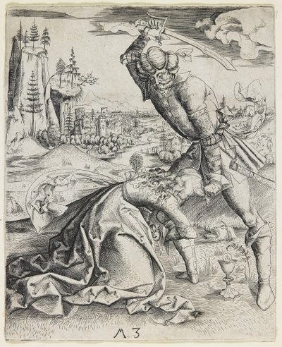 Pyhän Barbaran mestaaminen, noin 1501. tekijältä Master MZ