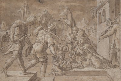 Paimenten palvonta, n. 1549-50. tekijältä Master Of The Liechtenstein Adoration
