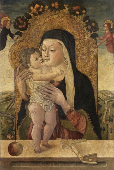 Neitsyt ja lapsi, n. 1470-1500 tekijältä Master P. Petrus