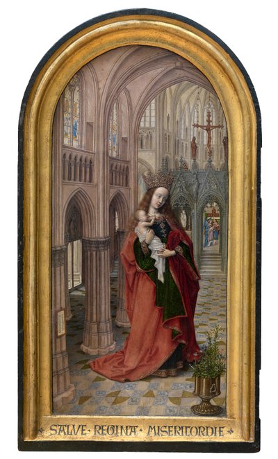 Madonna kirkossa, n. 1499 (öljy paneelille) tekijältä Master of 1499