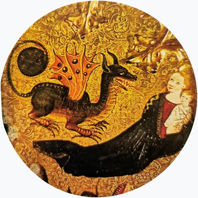 Pyhän Johannes evankelistan uni Patmoksella tekijältä Master of Aiguatèbia