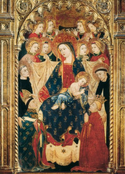 Arkkipiispa Don Sancho Rojasin Neitsyt alttaritaulu (14-1400-luku) Yksityiskohta. tekijältä Master of Archbishop Don Sancho Rojas