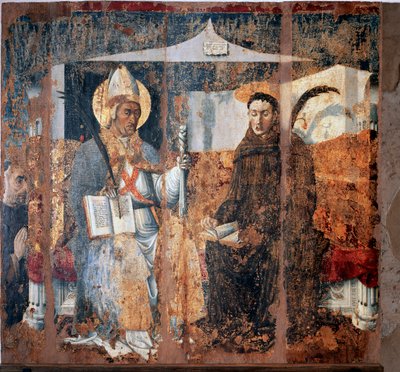 St Eleutherius of Tournai ja St Placidus (Fresko tekijältä Master of Cesio