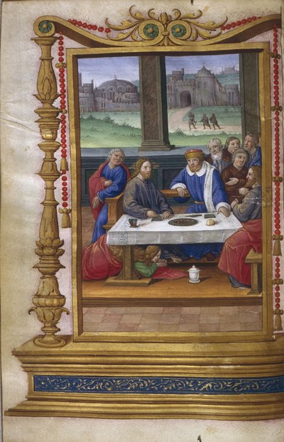 Juhla Simon fariseuksen talossa 1500-1550 tekijältä Master of Claude de France