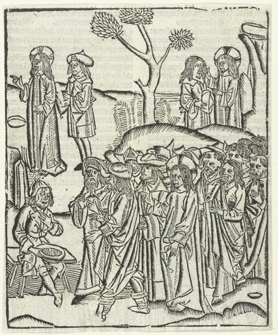Kristus parantaa sokean Bartimeuksen tekijältä Master of Delft (attributed to)