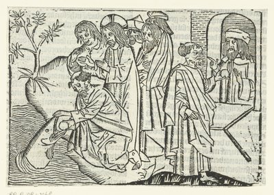 Pietari ja temppelivero tekijältä Master of Delft (attributed to)