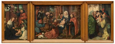Loppiainen triptyykki (öljy paneelille) tekijältä Master of Frankfurt