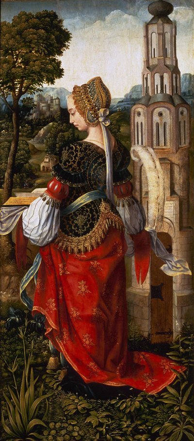 St Barbara tekijältä Master of Frankfurt