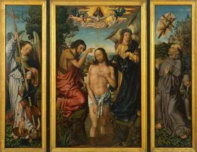 Kristuksen kasteen triptyykki - Frankfurtin mestari (1460-n. 1533) - n. 1510 - Öljy puulle - 169x213,5 - Museu Nacional d