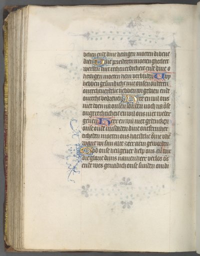 Tuntikirja (Utrechtin käyttö): fol. 174v, teksti. tekijältä Master of Gijsbrecht van Brederode