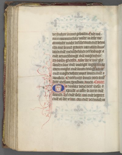 Tuntikirja Utrechtin käyttö: fol. 157v, teksti, c. 1460-1465. tekijältä Master of Gijsbrecht van Brederode