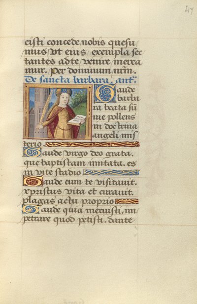 Saint Barbara tekijältä Master of Jacques de Besançon