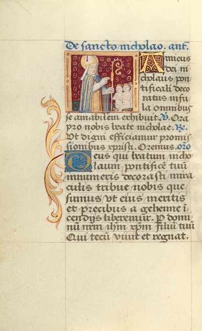 Pyhä Nikolaus tekijältä Master of Jacques de Besançon