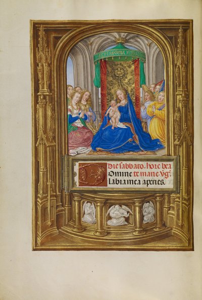Neitsyt ja lapsi valtaistuimelle tekijältä Master of James IV of Scotland