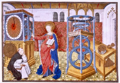 Wisdom Sapience opettaa kirjailijalle raittiuden ohjeet, c1455. tekijältä Master of Jean Rolin II