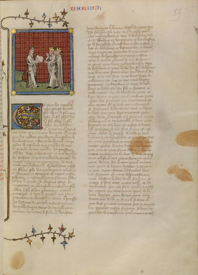 Baruk lukee Jekonialle ja muille aatelisille tekijältä Master of Jean de Mandeville