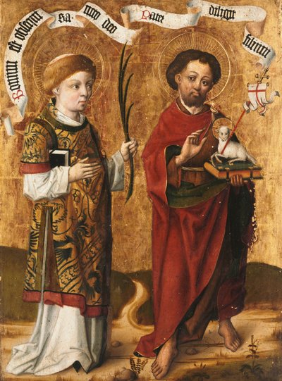 Pyhät Stefanus ja Johannes Kastaja tekijältä Master of Liesborn