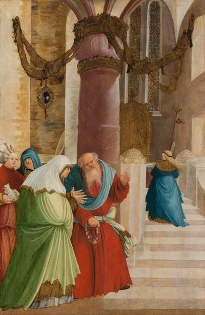 Pyhimmän Theotokosin pääsy temppeliin, noin 1509-1510 tekijältä Master of Pulkau