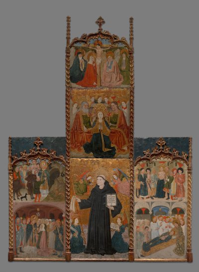 Pyhien Athanasiuksen, Blaisen ja Agathan retable, 144045. tekijältä Master of Riglos