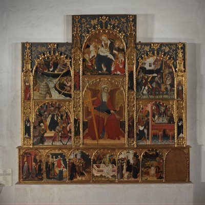 Retable ja kohtauksia Pyhän Andreaksen elämästä, n. 1420-30. tekijältä Master of Roussillon