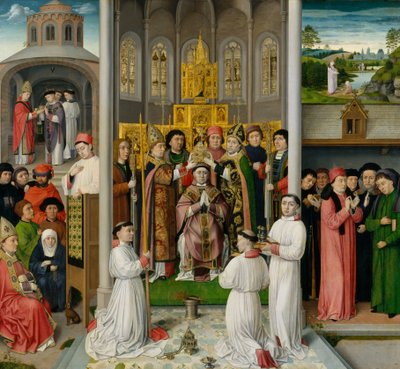 Kohtauksia Pyhän Augustinuksen elämästä Hippo, n. 1490. tekijältä Master of Saint Augustine