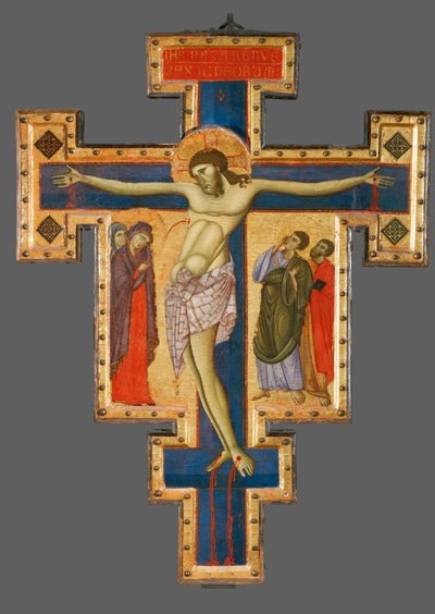 Kruusifiksi, Umbriasta, 13. vuosisadan jälkipuolisko ... tekijältä Master of Saint Francis of Assisi