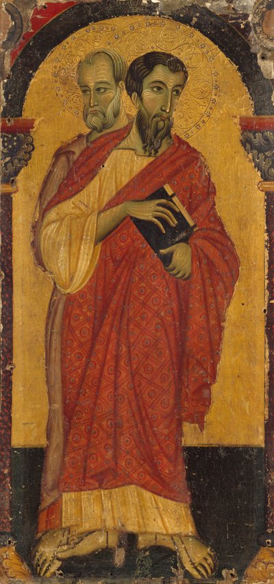 Pyhät Bartolomeus ja Simon, 1266-75. tekijältä Master of Saint Francis of Assisi