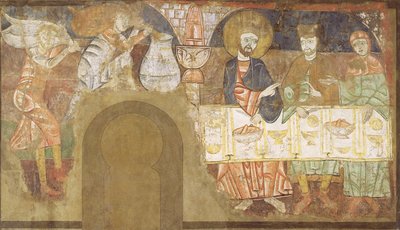 Avioliitto Canassa, n. 1150 (kankaalle asennettu fresko) tekijältä Master of San Baudelio de Berlanga