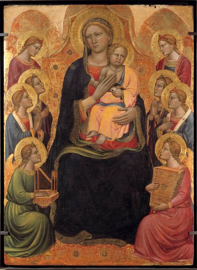 Pyhän Verdianan mestarin neitsyt ja lapsi alttaritaulu (1300-luku) tekijältä Master of St. Verdiana