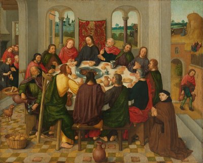 Viimeinen ehtoollinen, n. 1485-1500 (öljy paneelissa) tekijältä Master of the Amsterdam Death of the Virgin