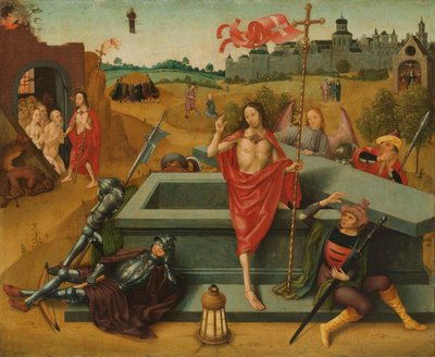 Kristuksen ylösnousemus, n. 1485-1500 (öljy paneelissa) tekijältä Master of the Amsterdam Death of the Virgin