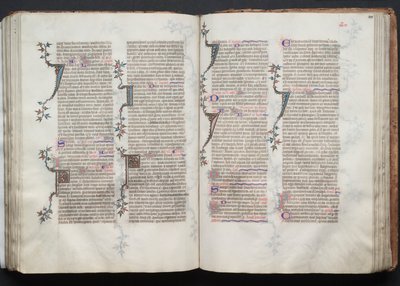 Gothan messali: Fol. 100v, teksti, c. 1375. tekijältä Master of the Boqueteaux