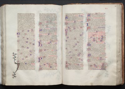 Gothan messali: Fol. 103v, teksti, c. 1375. tekijältä Master of the Boqueteaux