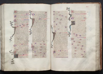 Gothan messali: Fol. 104v, teksti, c. 1375. tekijältä Master of the Boqueteaux