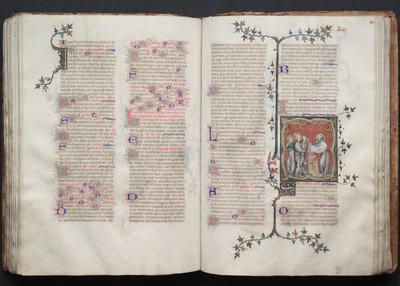 Gothan messali: Fol. 107v, teksti, c. 1375. tekijältä Master of the Boqueteaux