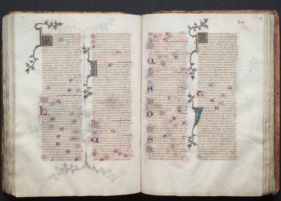Gothan messali: Fol. 109r, teksti, c. 1375. tekijältä Master of the Boqueteaux